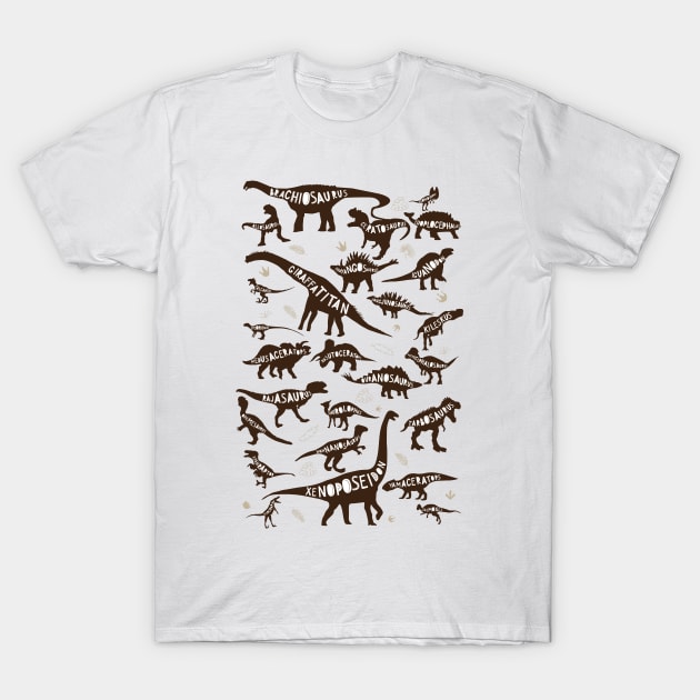 Dinosaur Alphabet ABC T-Shirt by cacostadesign
